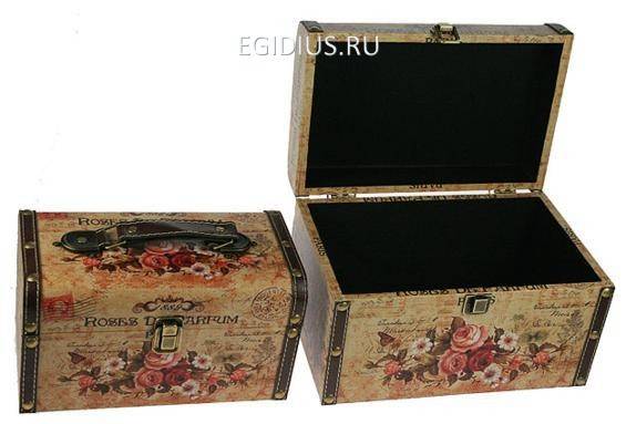 Набор сундучков из 2-х шт. 27*17*18см 110-536 фото 1 — Egidius.ru