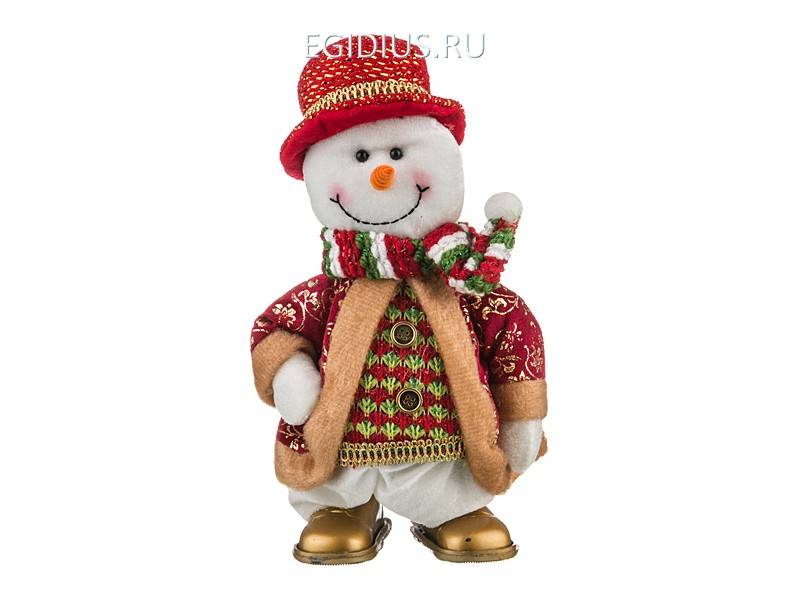 Декоративная игрушка музыкальная "снеговик" высота=29 см. 321-805 фото 1 — Egidius.ru