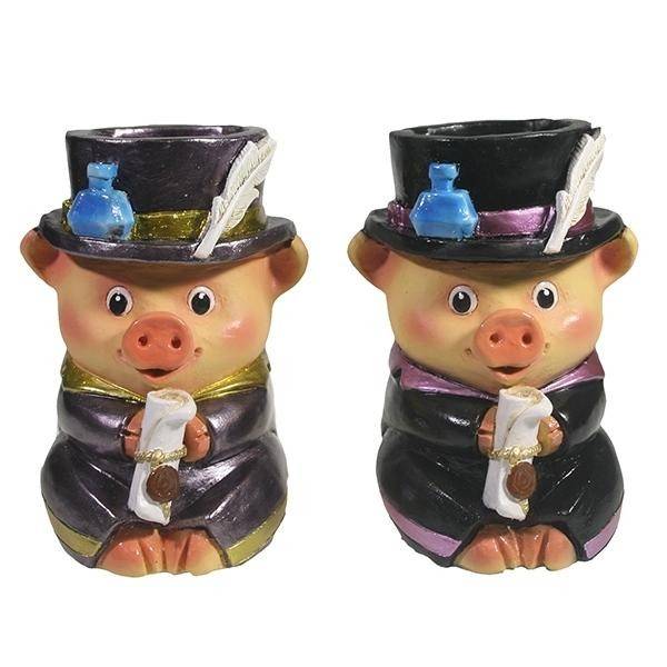 Карандашница "Поросенок Черчель"2в L9.5W9H12 82-0499 фото 1 — Egidius.ru