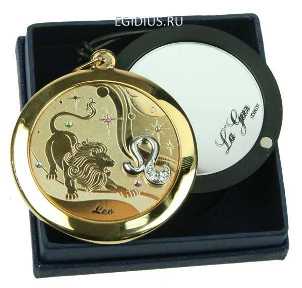 Зеркальце со стразами Лев серия LA GEER 105-506 фото 1 — Egidius.ru