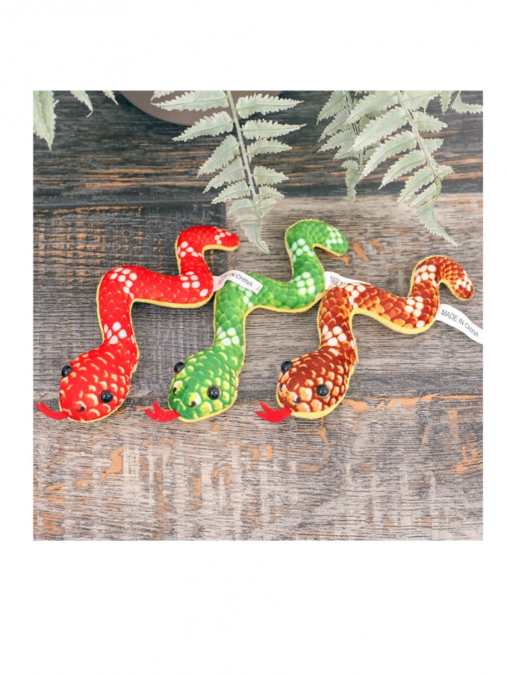 Мягкий магнит новогодний змейка-3шт, символ года 2025 13см 281-495 фото 1 &mdash; Egidius.ru
