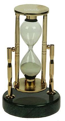 Сувенир: песочные часы на 3 мин. 8*8*14см 104-011 фото 1 &mdash; Egidius.ru