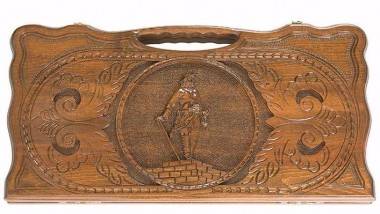 Настольная игра: Нарды резные &quot;Петр 1&quot; с ручкой, Haleyan 4-2-042 — Egidius.ru