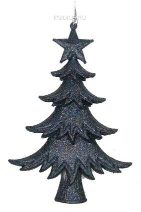 Игрушка ёлочная Ёлочка серебро 14см 151-147 фото 1 &mdash; Egidius.ru
