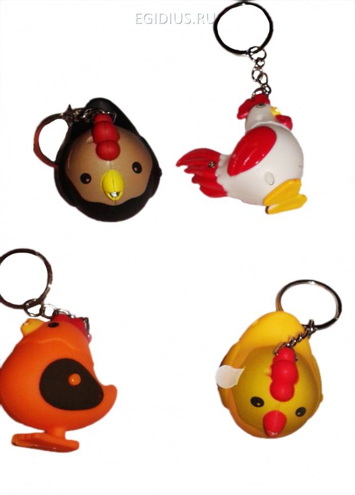 Брелок с фонариком "Петух символ 2017года" цвета в ассортименте 281-001 фото 1 — Egidius.ru