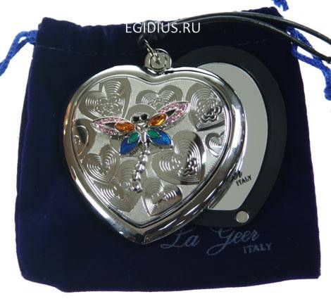 Зеркальце со стразами "LA GEER"  105-304 фото 1 — Egidius.ru