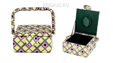 Шкатулка для рукоделия  Сундучок  23*18*11см  115-038 — Egidius.ru