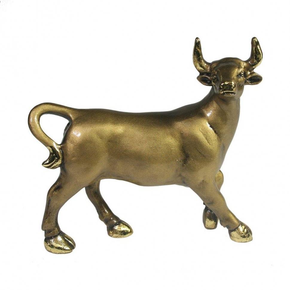 Фигура декоративная Бык (золото) L11W4H10 82-1813 фото 1 &mdash; Egidius.ru