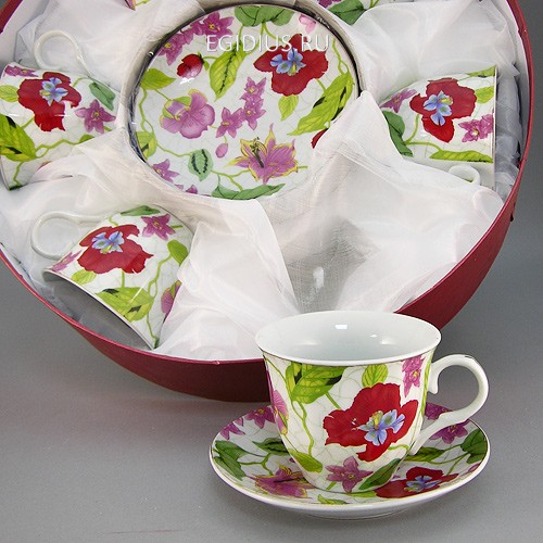 Набор чайный 12 пр. переплетение 220мл цв.уп 900-342 фото 1 &mdash; Egidius.ru