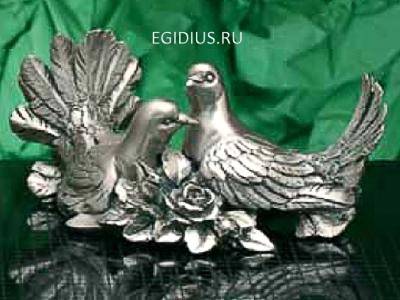 Композиция "Пара голубей с розами" 402-034 фото 1 &mdash; Egidius.ru