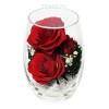 Цветы в стекле: Композиция из натуральных роз.  200-054 фото 1 — Egidius.ru