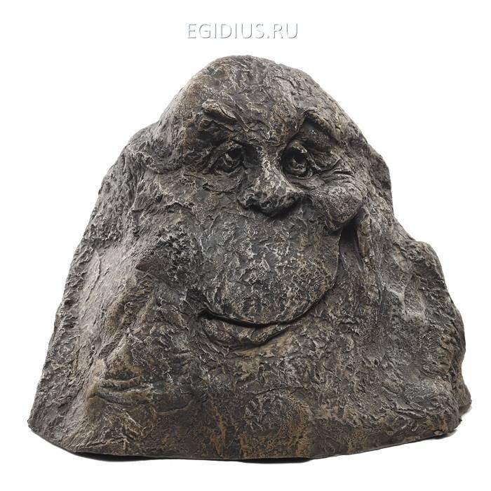 Камень-рожица декоративный, H 30 см 81-6538 фото 1 — Egidius.ru