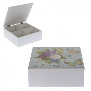 Шкатулка для чайных пакетиков 18х18х6см 81-7218 — Egidius.ru