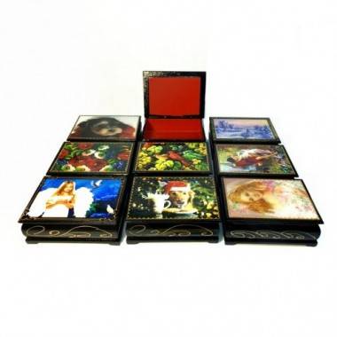 Шкатулка &quot;Палех&quot; в ассортименте 8*10см 3-4-146 — Egidius.ru