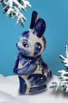 Фарфоровая фигурка Заяц, кролик 15 см, гжель, символ года кролика, кота 2023 281-450 фото 2 — Egidius.ru