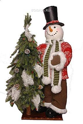 Новогоднее интерьерное изделие "Снеговик" 117см  150-898 фото 1 &mdash; Egidius.ru
