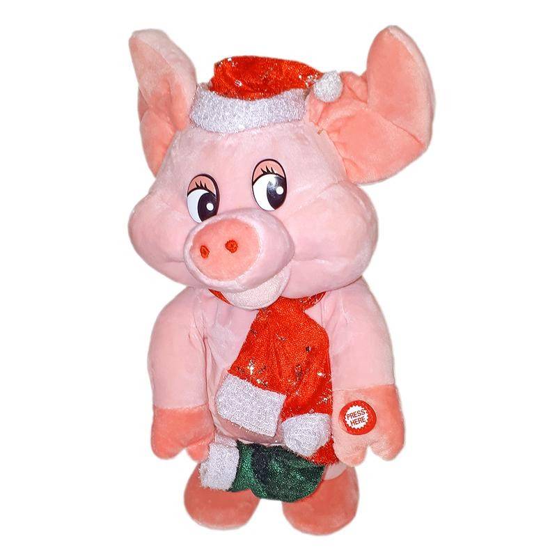 Поющая и танцующая игрушка "Поросенок снеговик"  280-854 фото 1 — Egidius.ru