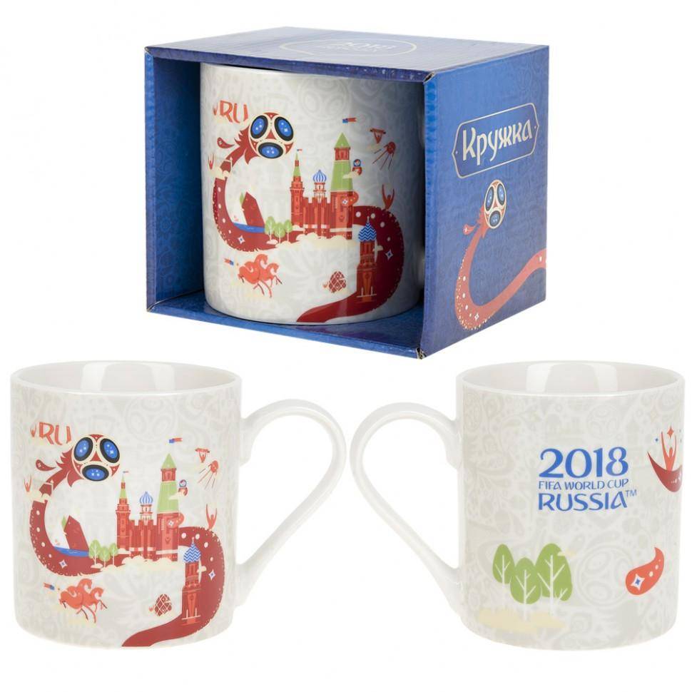 Кружка фарфоровая "Чемпионат Мира FIFA 2018" v=480мл.  406-251 фото 1 &mdash; Egidius.ru