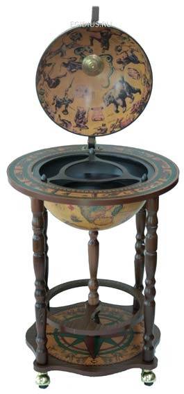 Глобус-бар напольный d=33см, 84см  100-014 фото 1 — Egidius.ru