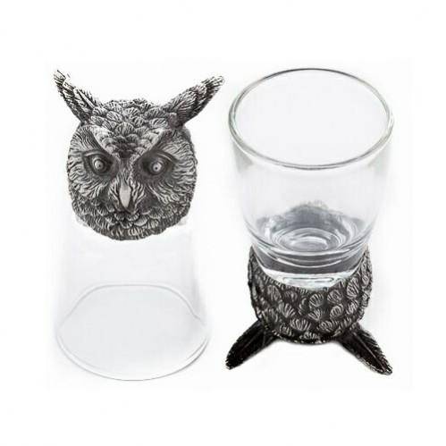 Набор из 2-х стопок с филином (50мл/стопка)d=4.5см h=8.5см 3-1-325 фото 1 — Egidius.ru