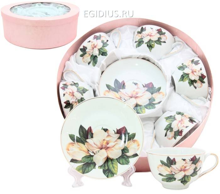 Набор чайный "Магнолия" 12 пр    600-626 фото 1 — Egidius.ru