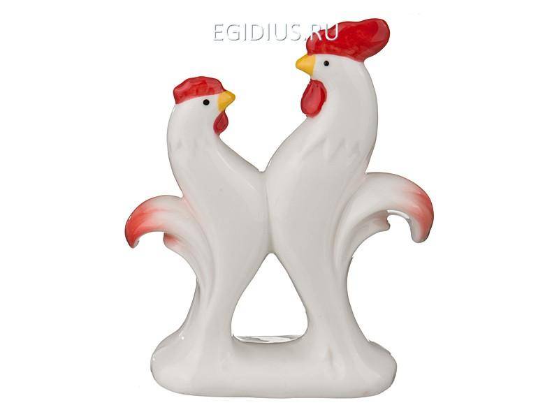 Фигурка " два петуха" 11*9*3 см. 332-030 фото 1 &mdash; Egidius.ru