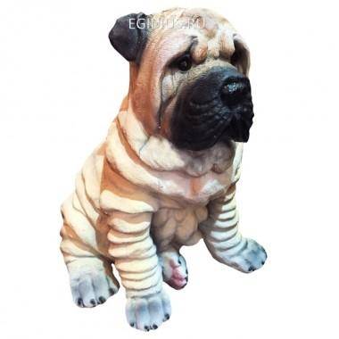 Садовая фигура из полистоуна Щенок шарпея L24W23H31 см 81-6357 — Egidius.ru