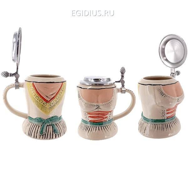 Кружка с крышкой "торс", 700мл (без инд.упаковки) 80-0606 фото 1 — Egidius.ru