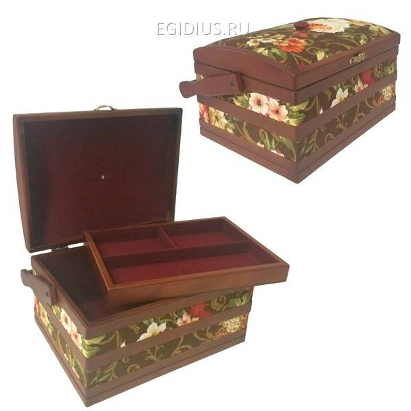 Шкатулка для рукоделия, L31 W24,5 H17,5 см 81-4045 фото 1 &mdash; Egidius.ru