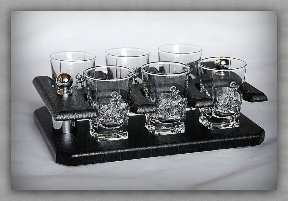 Набор стопок на подставке 41270 "Дары моря" 60мл.    6шт. 72-1023 фото 1 &mdash; Egidius.ru