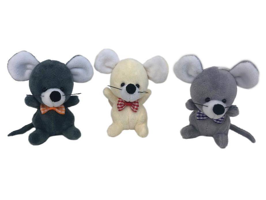 Брелок Мышка с бантиком 9 см символ года 2020 2-1-113 фото 1 — Egidius.ru