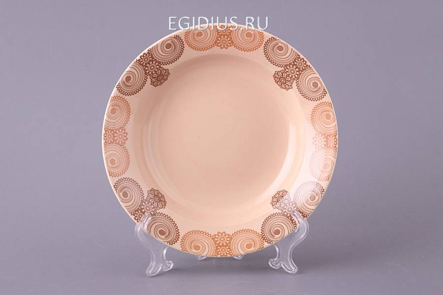 Тарелка губокая "вензель" диаметр=21 см. 300-575 фото 1 — Egidius.ru
