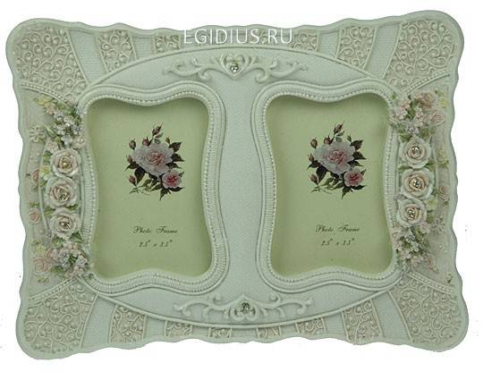 Фоторамка "Розочки" для 2-х фото  106-020 фото 1 &mdash; Egidius.ru