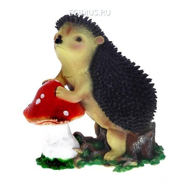 Садовая фигура Ёж на грибе, L24 W37 H39 см 81-6082 фото 1 — Egidius.ru