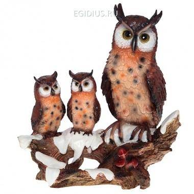 Фигура декоративная Семья филинов 81-6417 — Egidius.ru