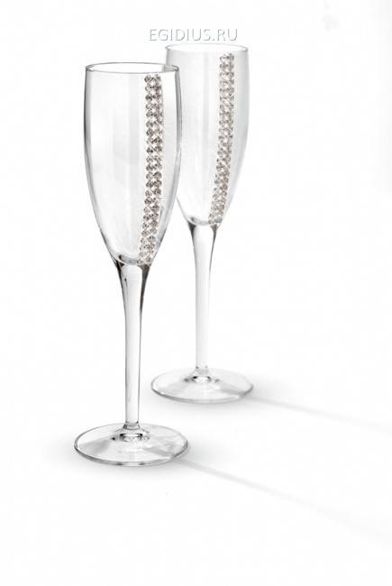 Набор 2-х фужеров кристаллы Swarovski, сер 707-009 фото 1 — Egidius.ru