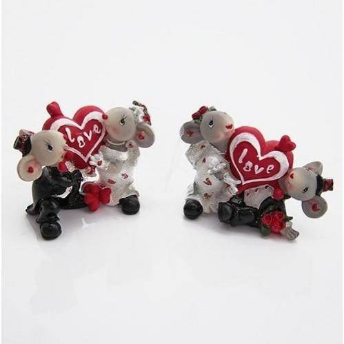 Набор из 2-х мышей "Жених и невеста" 2вида 7*10*5см 3-2-032 фото 1 — Egidius.ru