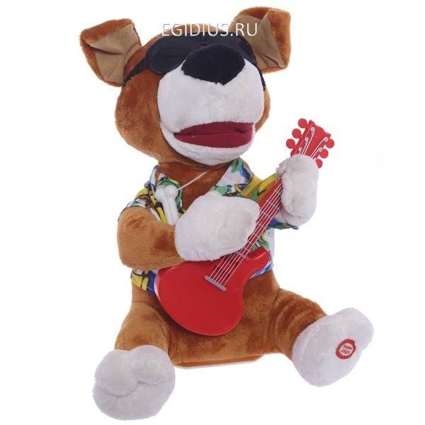 Поющая и танцующая игрушка "Собачка с гитарой в очках" 280-787 фото 1 &mdash; Egidius.ru