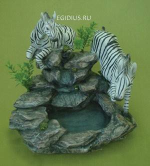 Фонтан с помпой   "Зебры" 10-0407 фото 1 &mdash; Egidius.ru