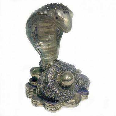 Шкатулка со стразами, кобра с монетой 3-4-151 — Egidius.ru