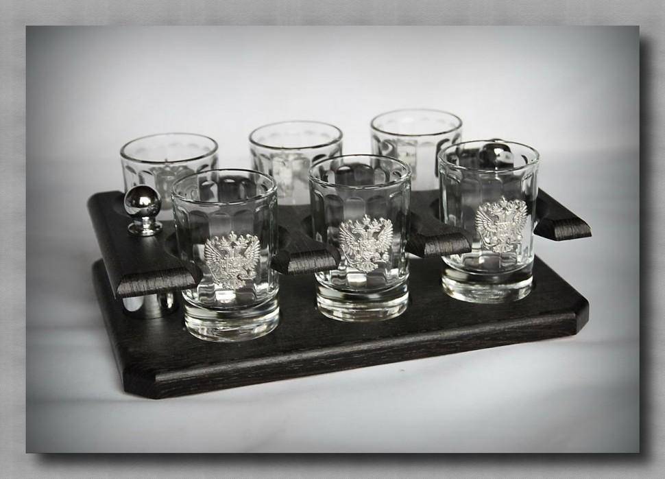 Набор стопок на подставке 1235 "Держава" 50мл.    6шт. 72-1024 фото 1 — Egidius.ru