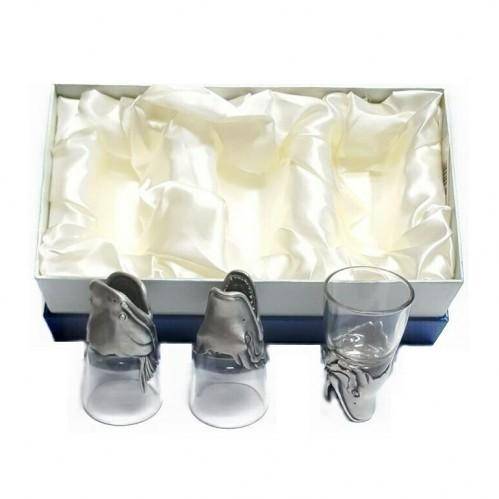 Набор "Рыбака" из 3 стопок-перевертышей (50мл/стопка) d=4.5см h=8.5см 3-1-327 фото 1 — Egidius.ru