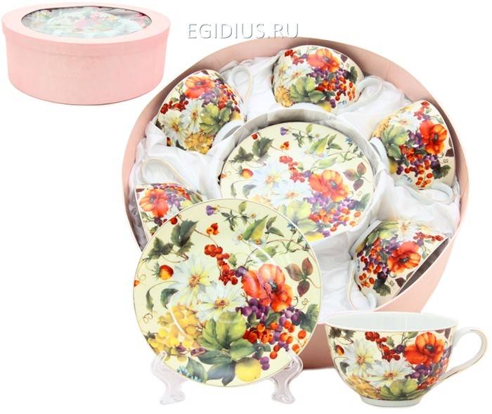 Набор чайный "Летний букет" 12 пр    600-628 фото 1 — Egidius.ru