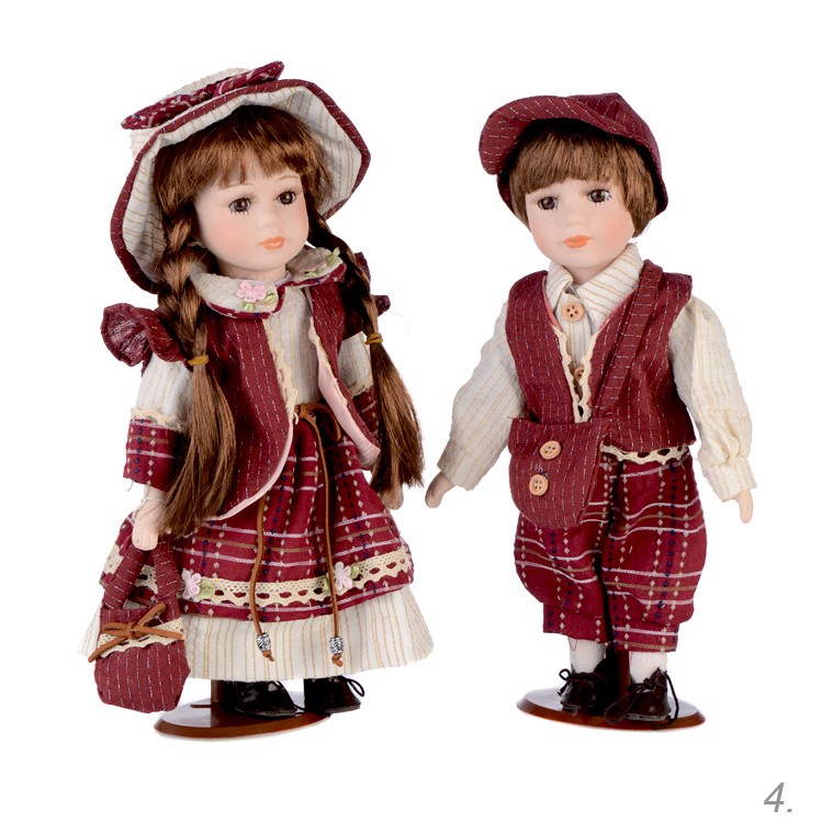 Кукла коллекционная фарфоровая парочка набор 2 шт 35 см 108-082 фото 1 &mdash; Egidius.ru