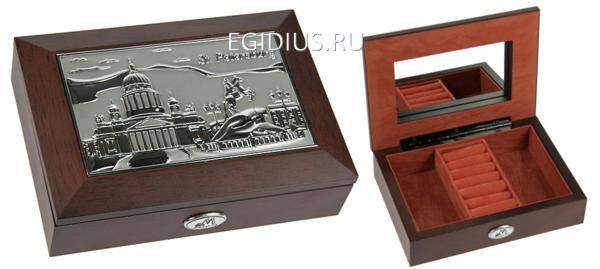 Шкатулка ювелирная Moretto Санкт Петербург 18*13*5см  110-154 фото 1 — Egidius.ru