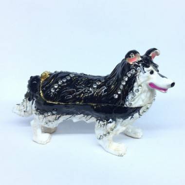 Шкатулка со стразами  Собака 10*7см 3-4-152 — Egidius.ru