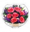 Цветы в стекле: Композиция из розовых роз (арт. ESRp-02) в подарочной упаковке 200-040 фото 1 — Egidius.ru