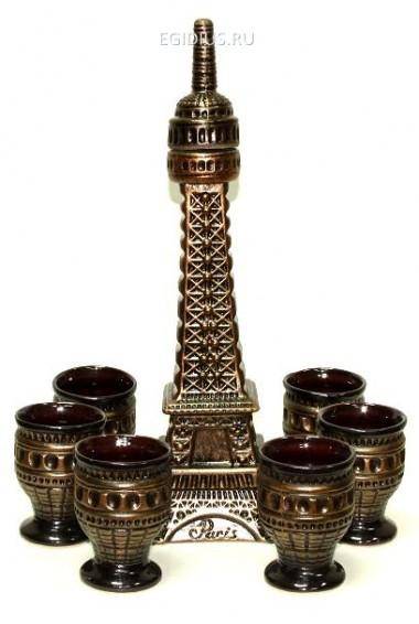 Набор винный штоф с рюмками &quot;Париж&quot; 7 предмет 1,5л 800-032  — Egidius.ru