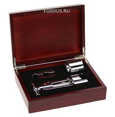 Подарочный набор-сомелье "VIRON" в дерев. футляре 15*21*6см 105-558 фото 1 — Egidius.ru