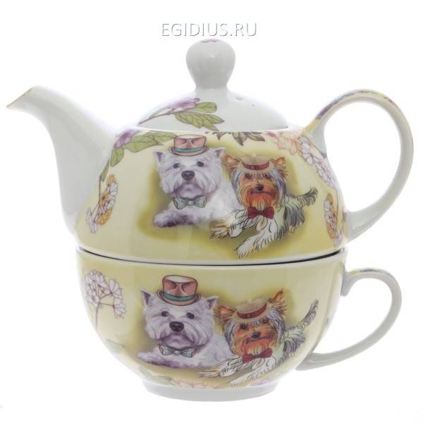 Чайник с чашкой,420мл 82-0231 фото 1 — Egidius.ru